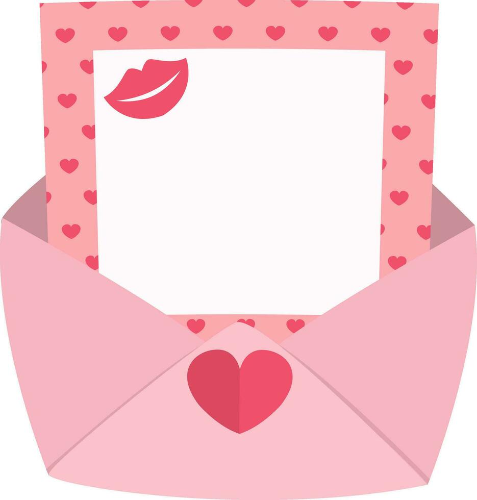 aberto envelope com amor carta vetor