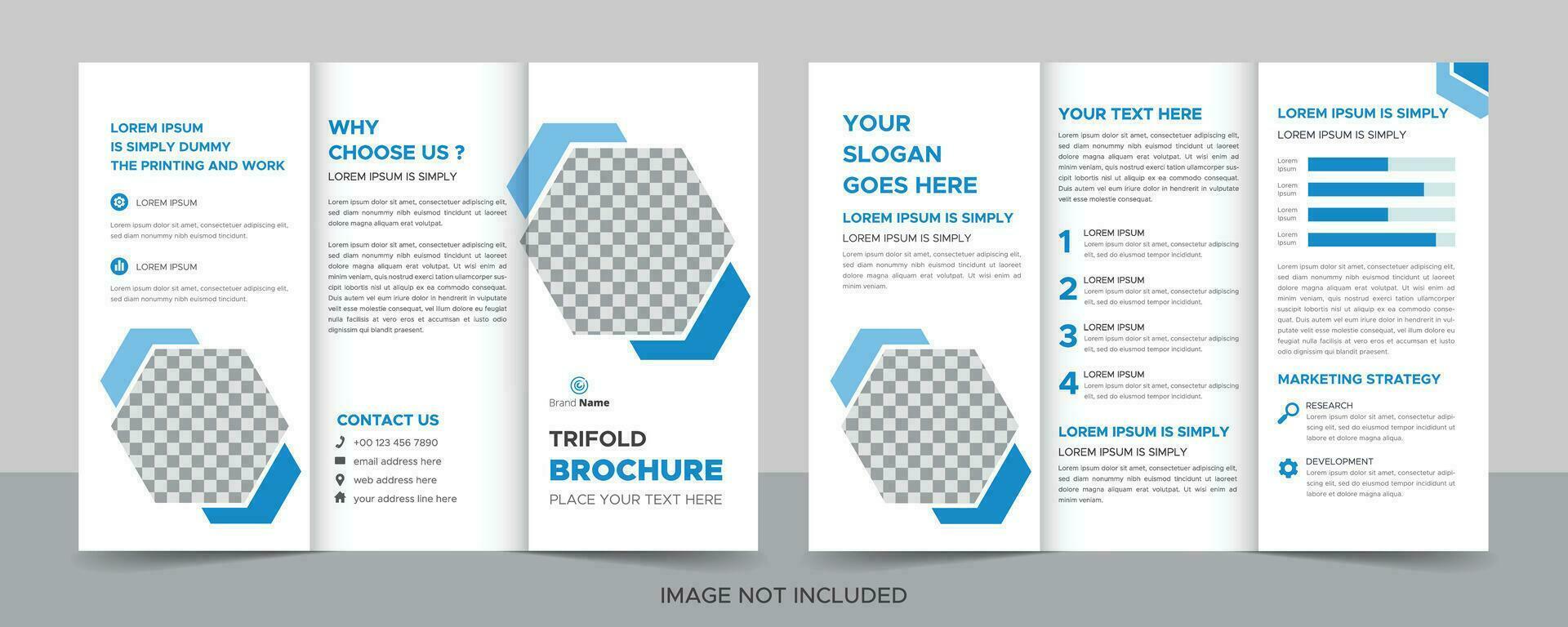 criativo corporativo moderno business moderno com três dobras brochura, layout com três dobras, carta, brochura de tamanho a4. vetor