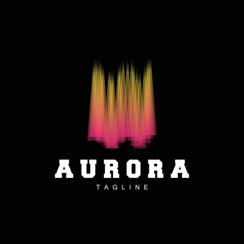 aurora logotipo, céu natureza panorama projeto, símbolo vetor ilustração modelo