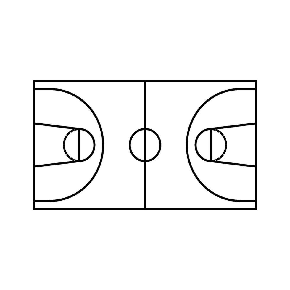basquetebol quadra ícone vetor