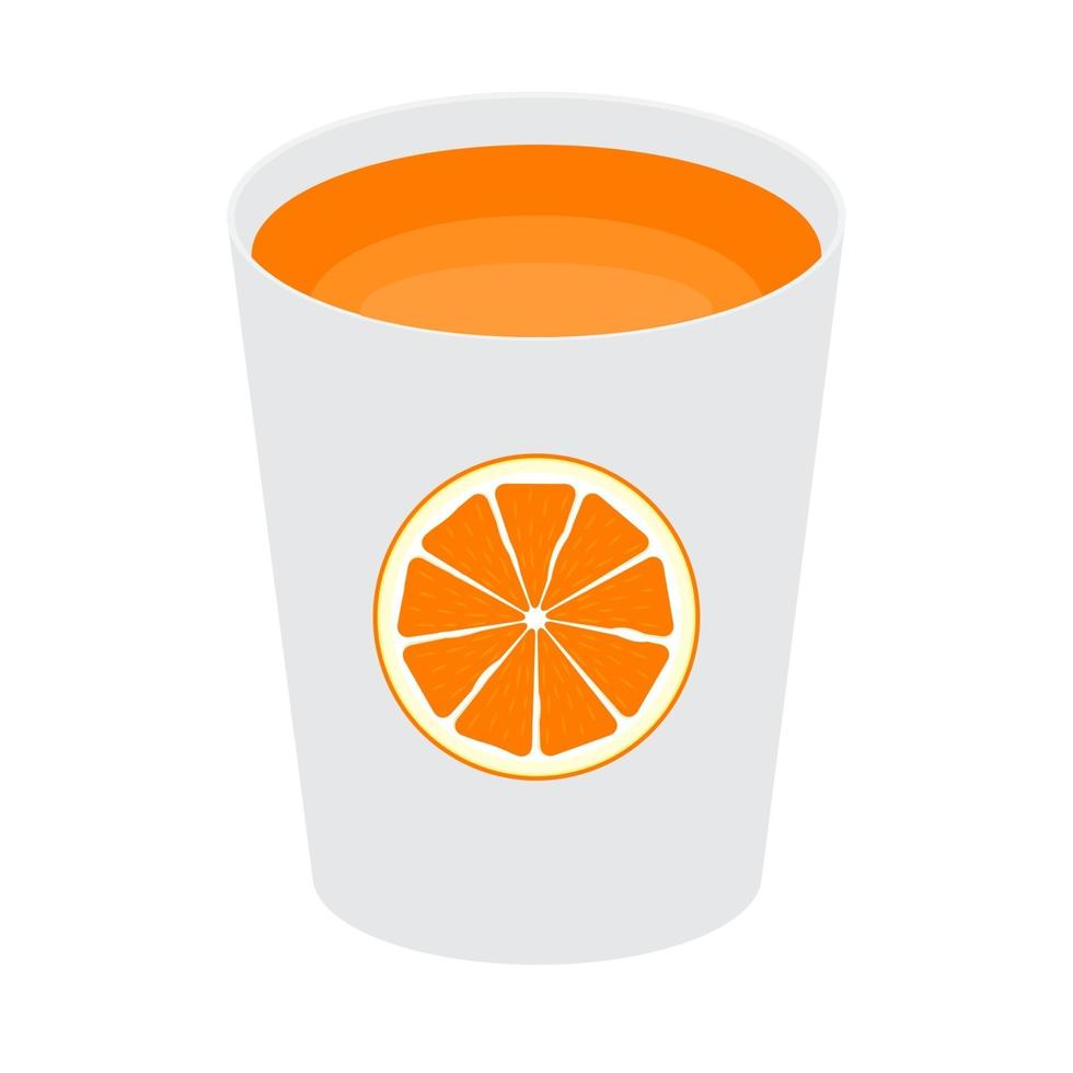 ícone simples do copo de suco de laranja vitamina. ilustração vetorial eps10 vetor