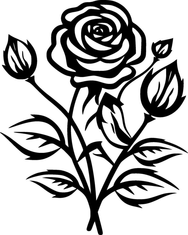 rosas - minimalista e plano logotipo - vetor ilustração