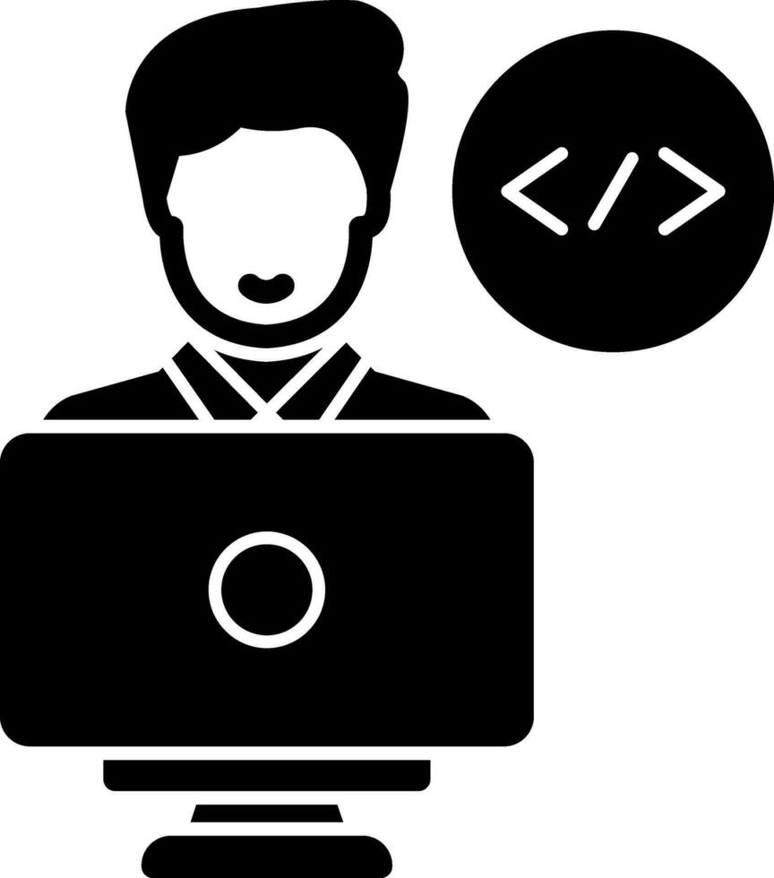 projeto do ícone do vetor do programador