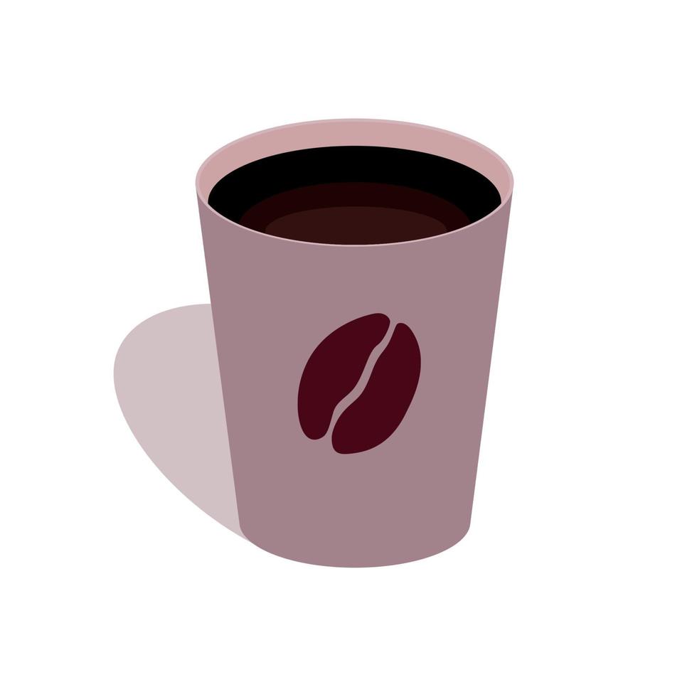 simples xícara de ícone de café preto. ilustração vetorial eps10 vetor