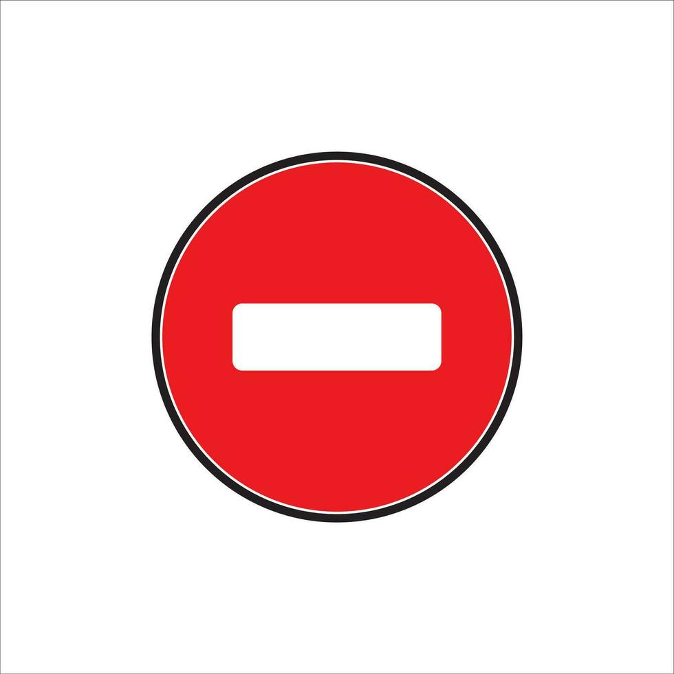placa não entrada ícone vetor ilustração símbolo