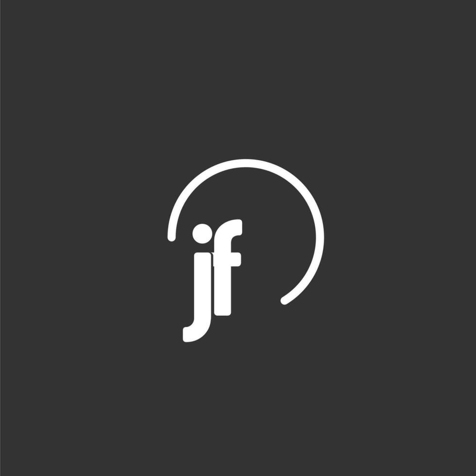 jf inicial logotipo com arredondado círculo vetor