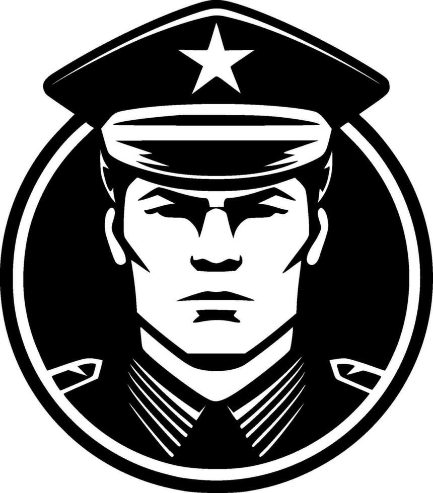 militares - minimalista e plano logotipo - vetor ilustração