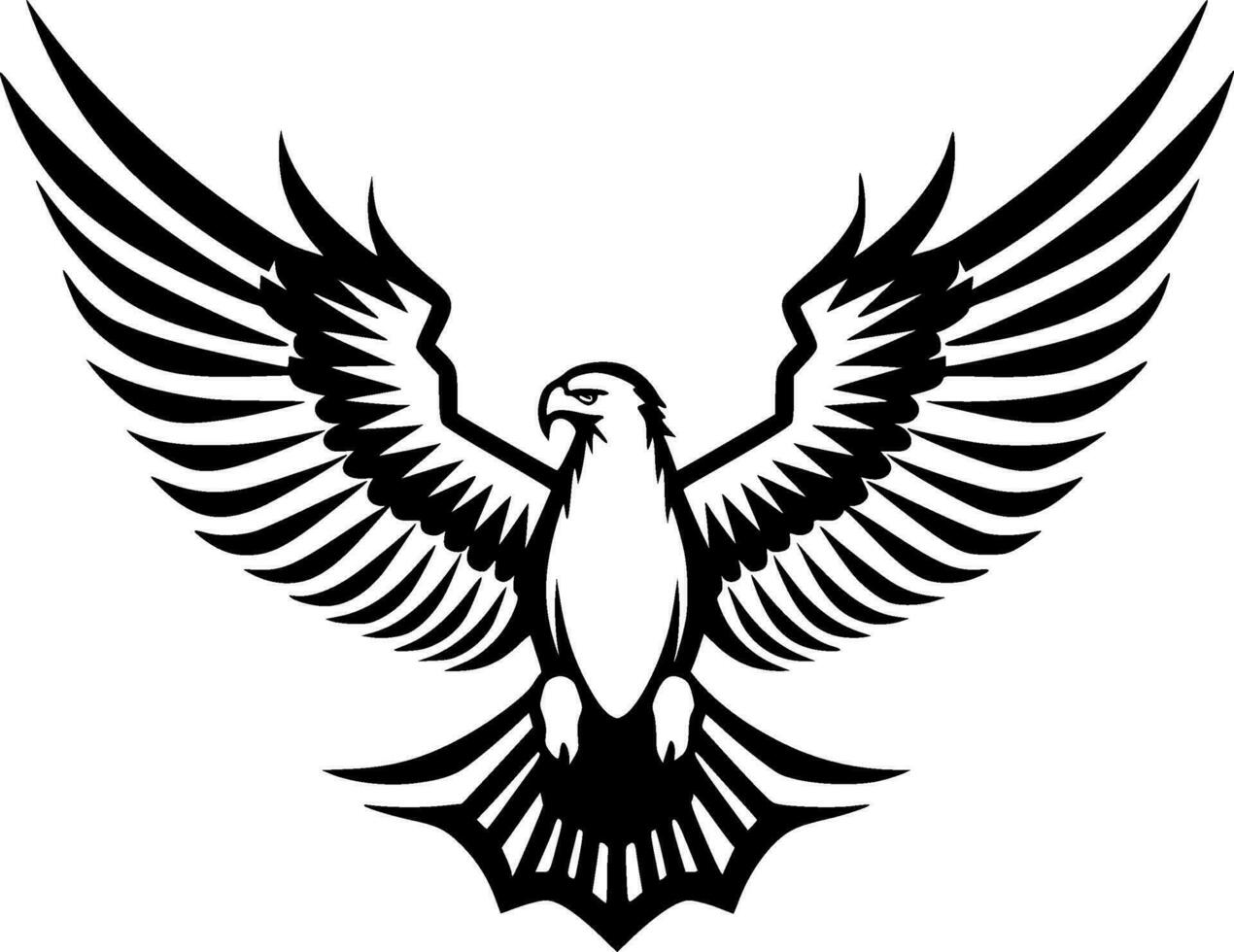 águia, Preto e branco vetor ilustração