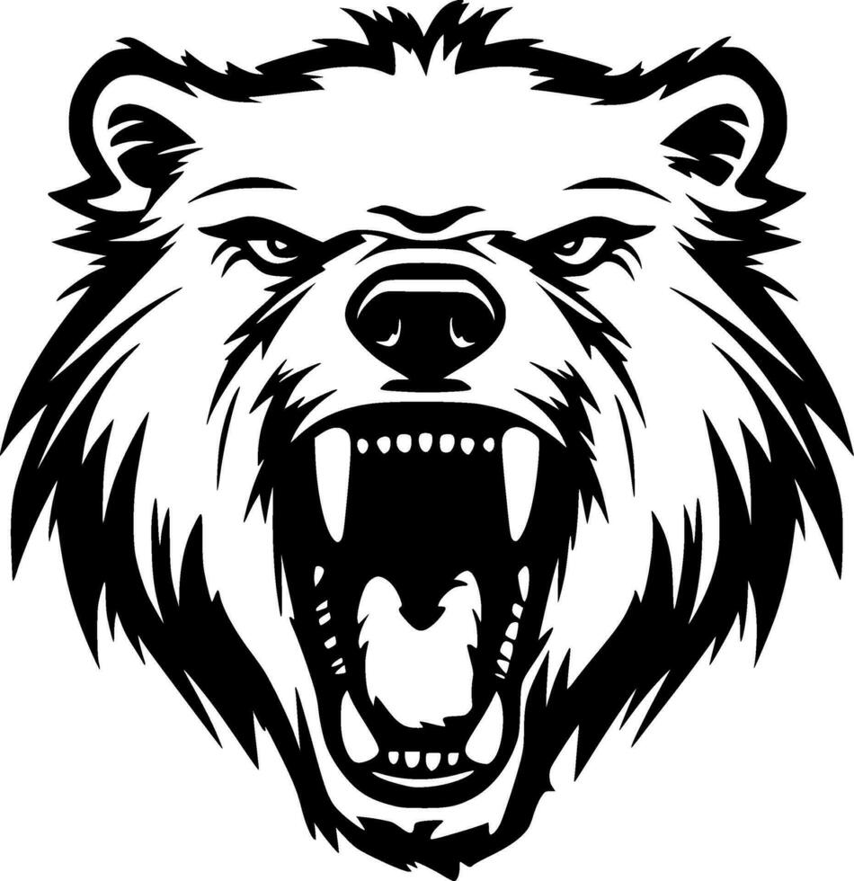 Urso - minimalista e plano logotipo - vetor ilustração