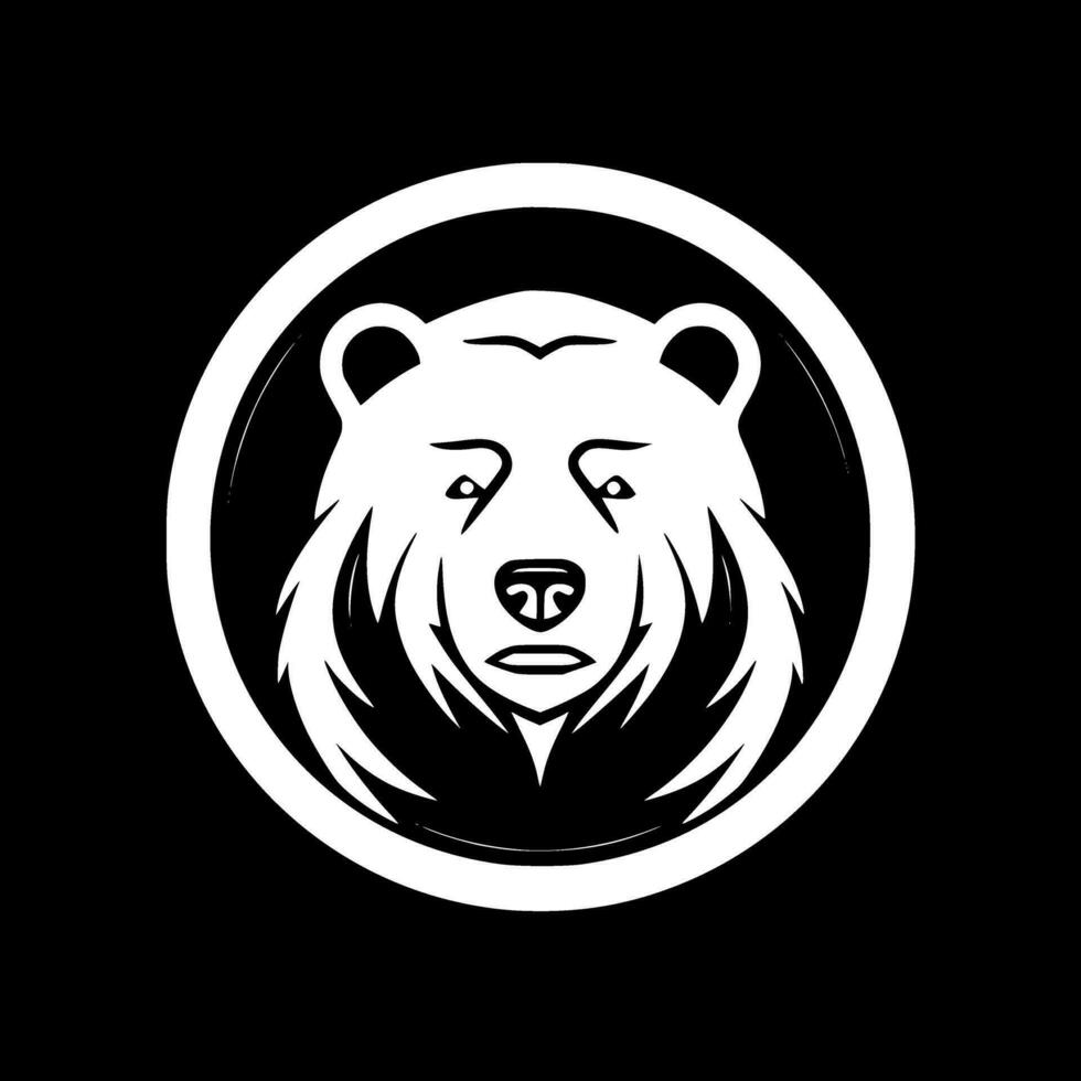 Urso - minimalista e plano logotipo - vetor ilustração