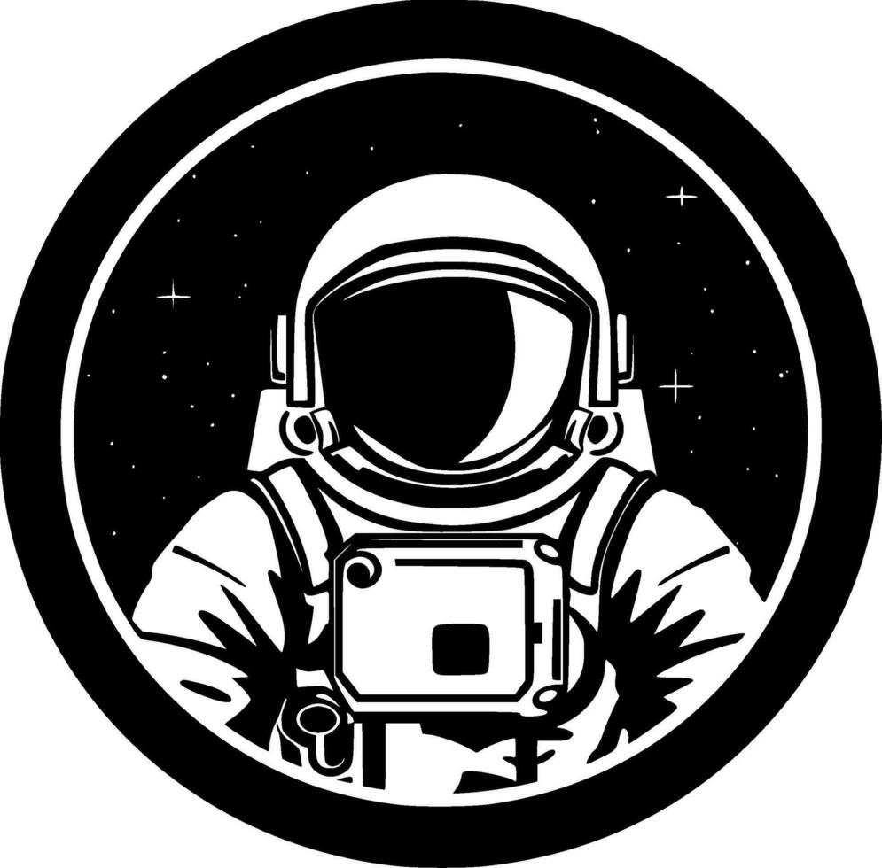 astronauta, minimalista e simples silhueta - vetor ilustração