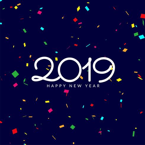 Fundo de celebração moderna do ano novo 2019 vetor