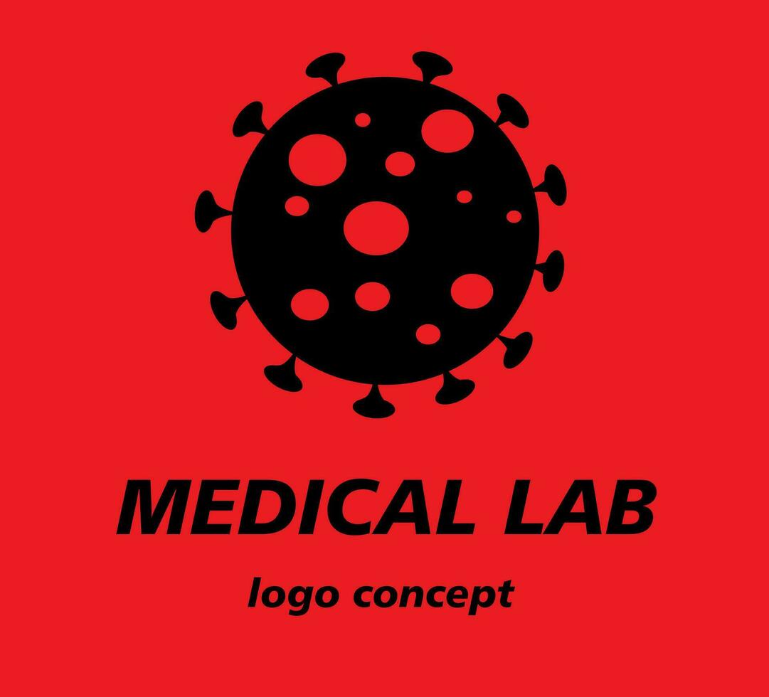 médico laboratório logotipo conceito, logótipo modelo, médico logotipo brincar vetor ilustração