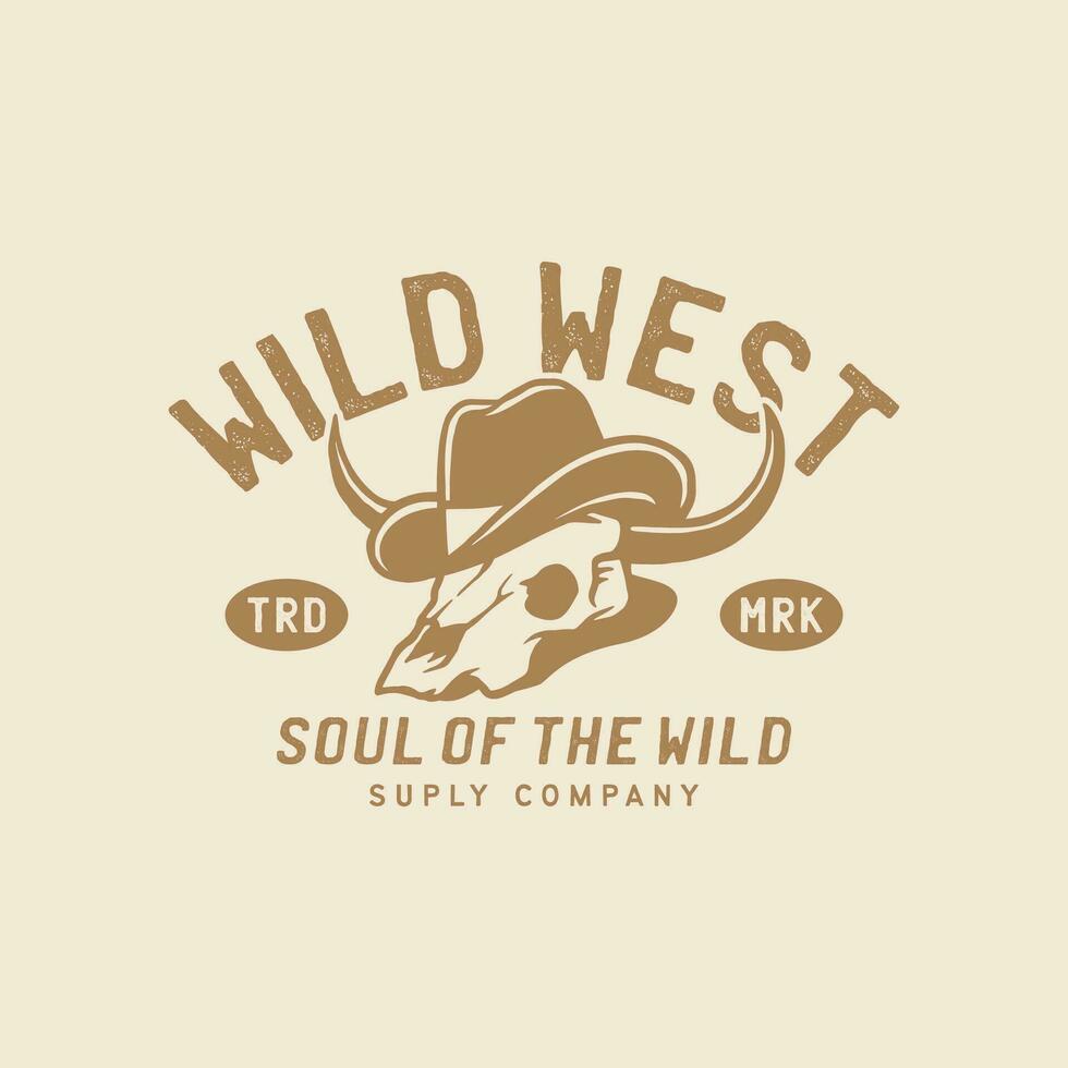selvagem oeste ocidental vaqueiro vetor logotipo