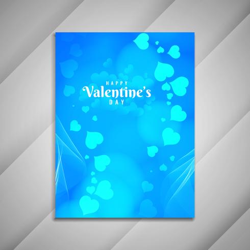 Resumo feliz dia dos namorados azul brochura design apresentação vetor