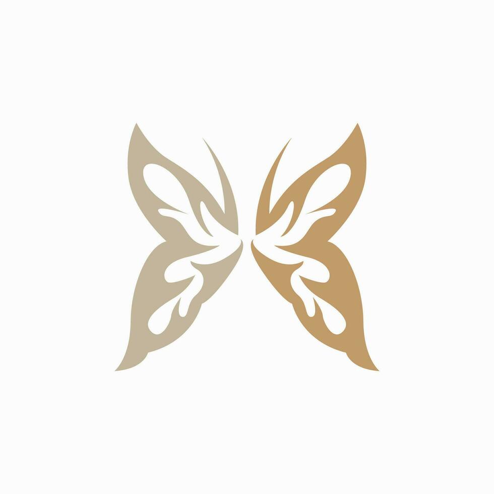 logotipo da borboleta, design animal com belas asas, animais decorativos, marcas de produtos vetor