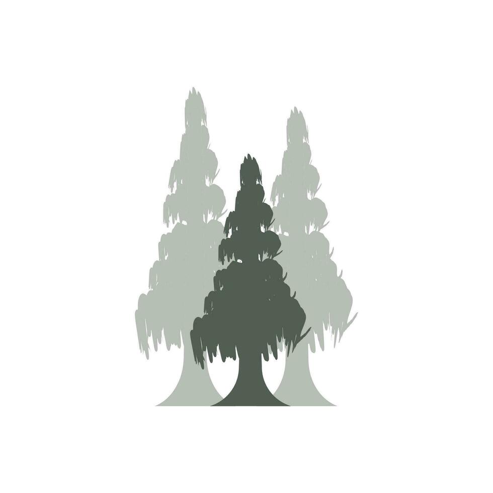 pinho árvore logotipo, verde plantar vetor, árvore silhueta projeto, ícone, ilustração, modelo vetor