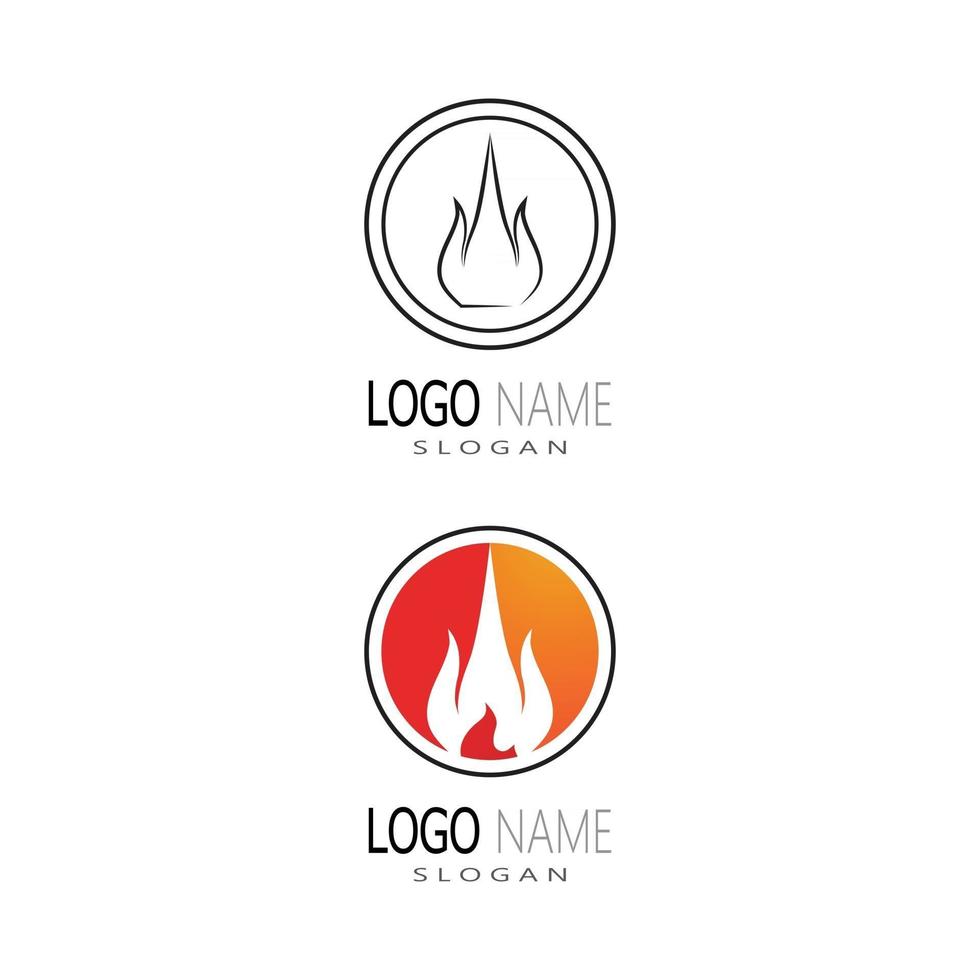 gradiente simples moderno de logotipo de fogo. logotipo da chama limpo e simples. vetor