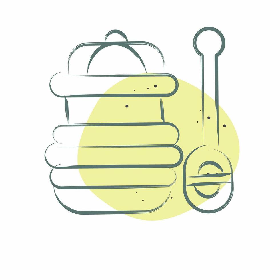 ícone querida jar. relacionado para apiário símbolo. cor local estilo. simples Projeto editável. simples ilustração vetor