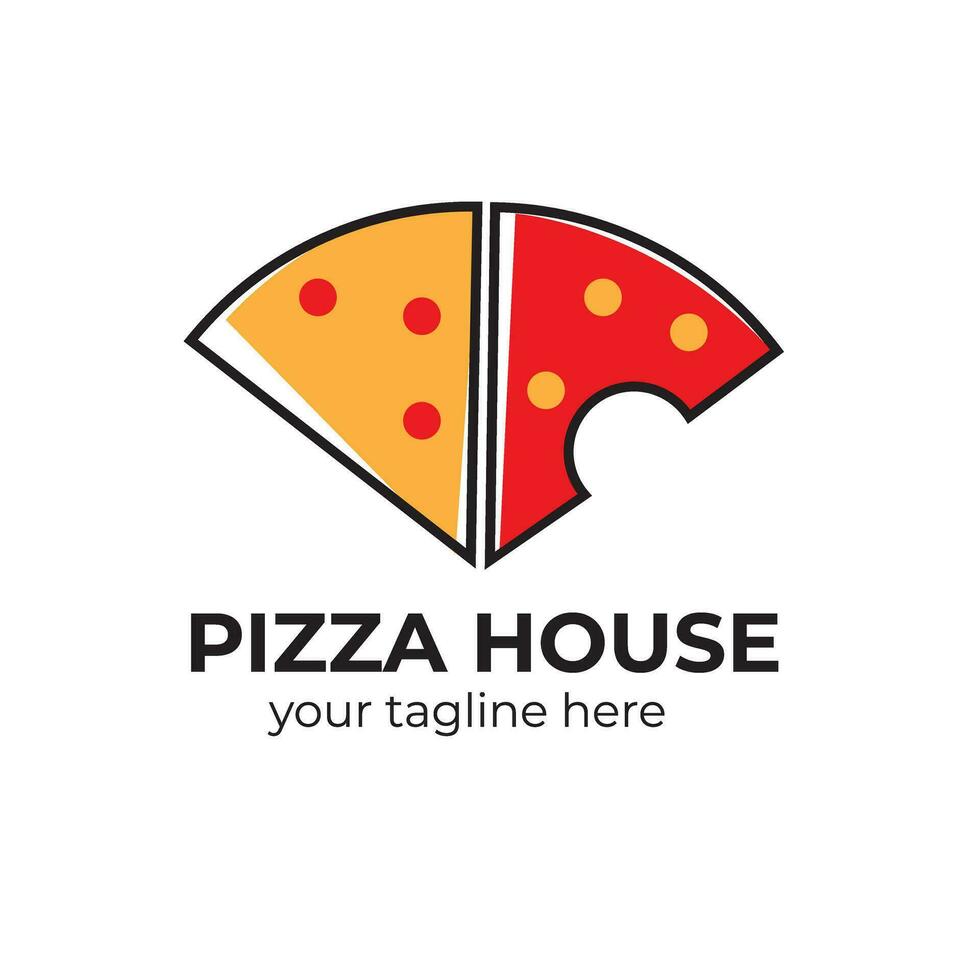logotipo de fatia de pizza. um logotipo perfeito para usar em seu negócio de alimentos. vetor