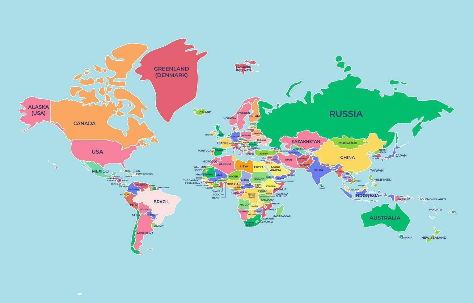 modelo de mapa mundial vetor