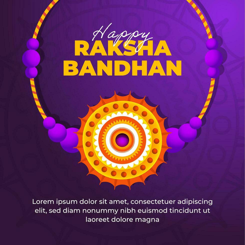 indiano festival do irmão e irmã vinculo feliz raksha bandhan celebração para social meios de comunicação postar vetor