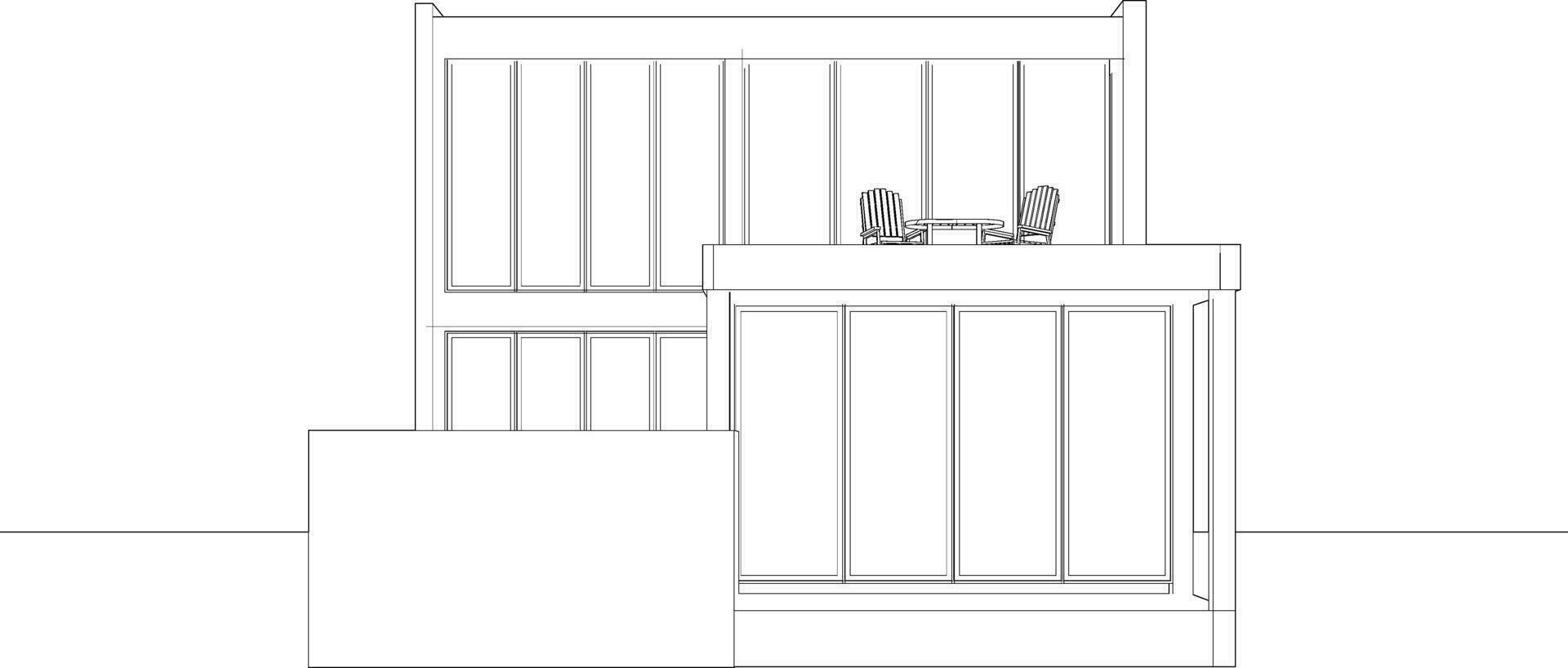 3d ilustração do residencial projeto vetor