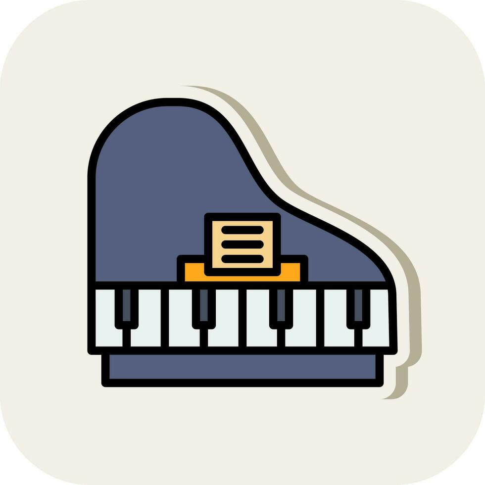 design de ícone de vetor de piano