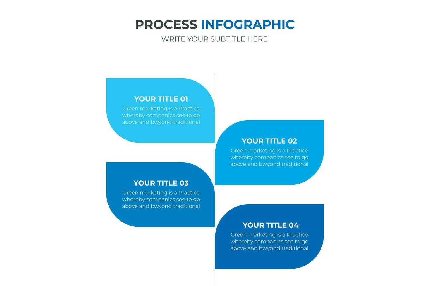 o negócio infográfico modelo com 4 opção em folha forma vetor