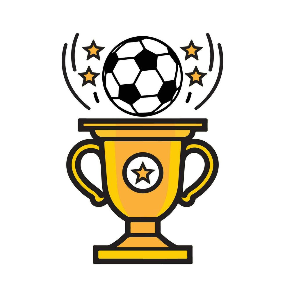 futebol ou futebol campeonato troféu ícone. vetor