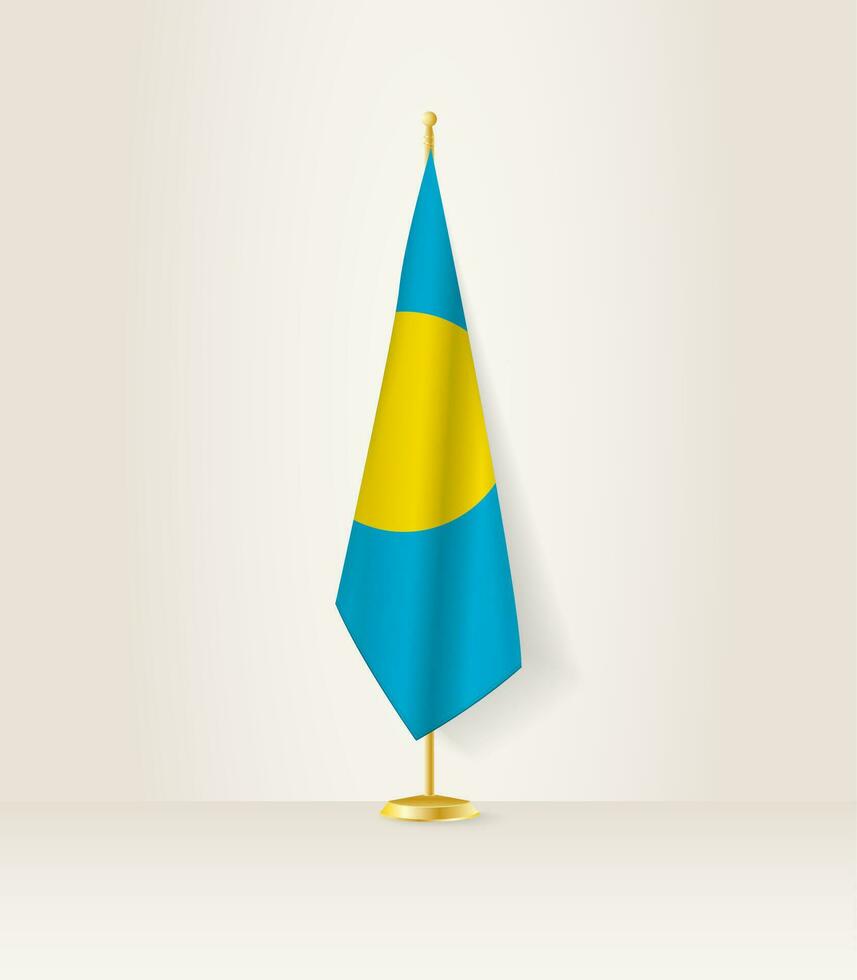 Palau bandeira em uma bandeira ficar em pé. vetor