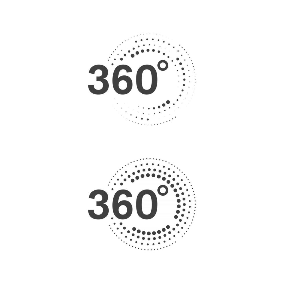Ilustração do projeto do ícone do vetor 360 círculo
