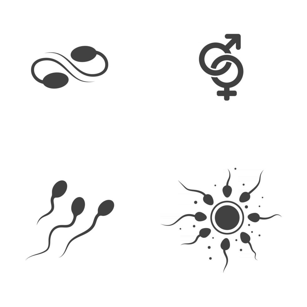 ilustração de desenho de ícone de vetor de esperma