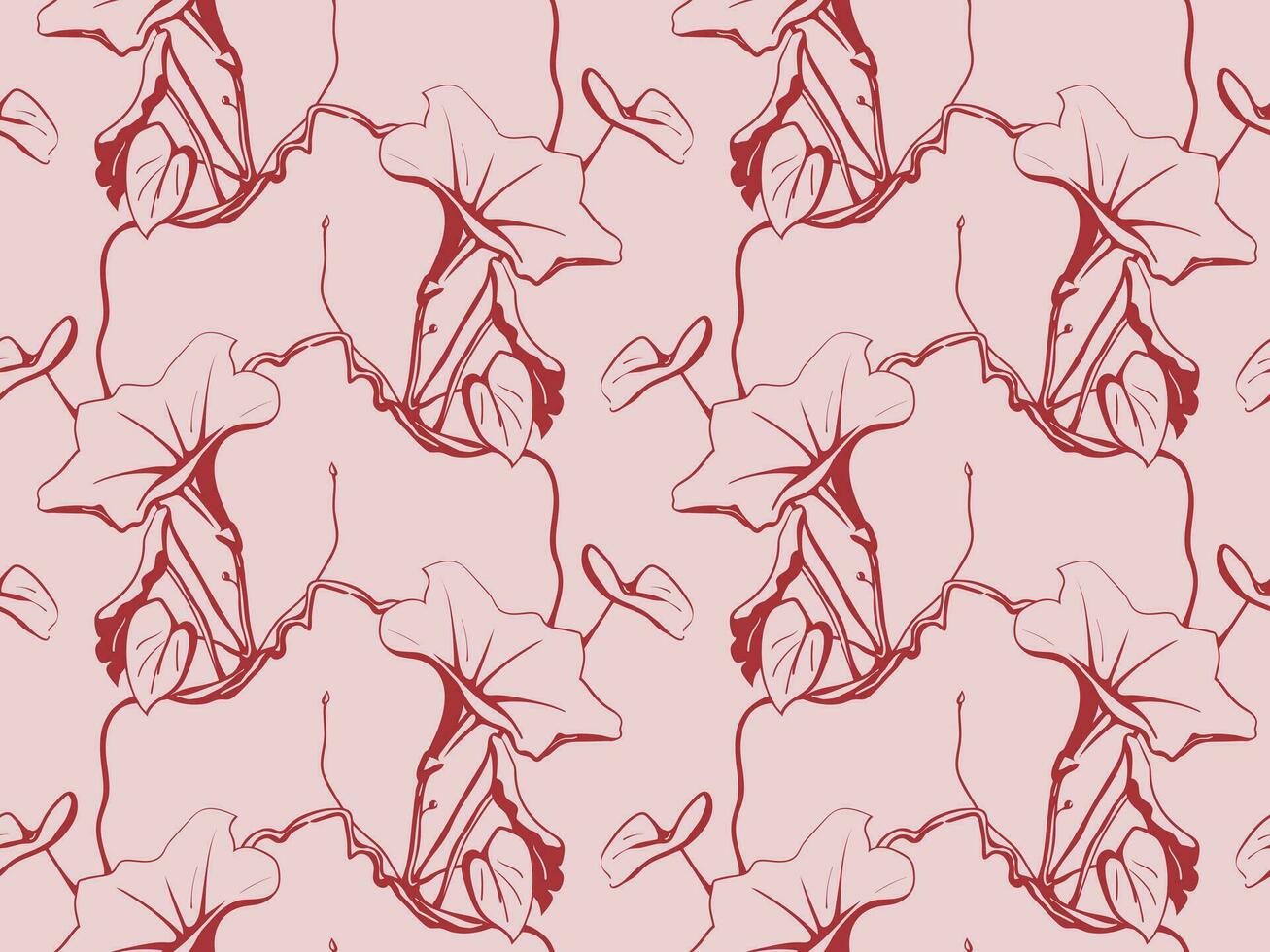 fundo sem emenda padrão floral. folhagem e design de papel de parede de flores da natureza. vetor