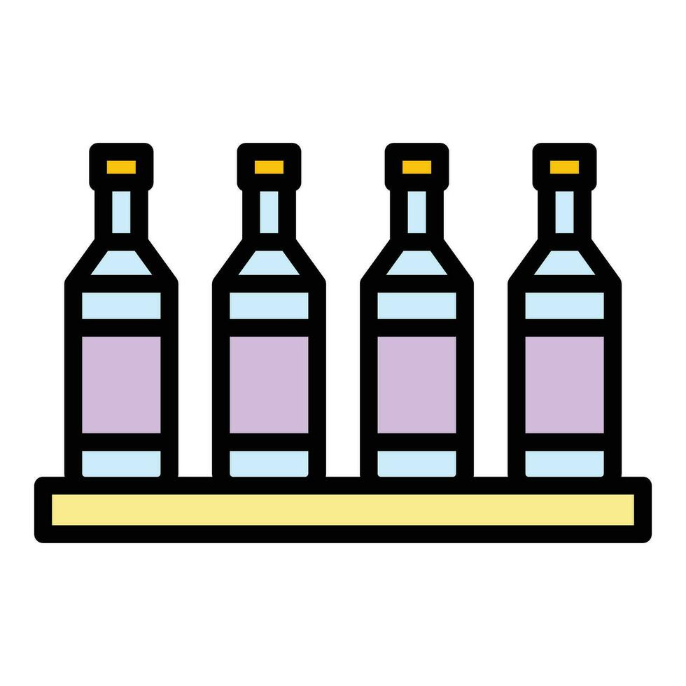Barra vinho garrafa ícone vetor plano