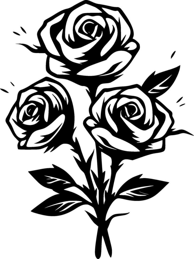 rosas - minimalista e plano logotipo - vetor ilustração