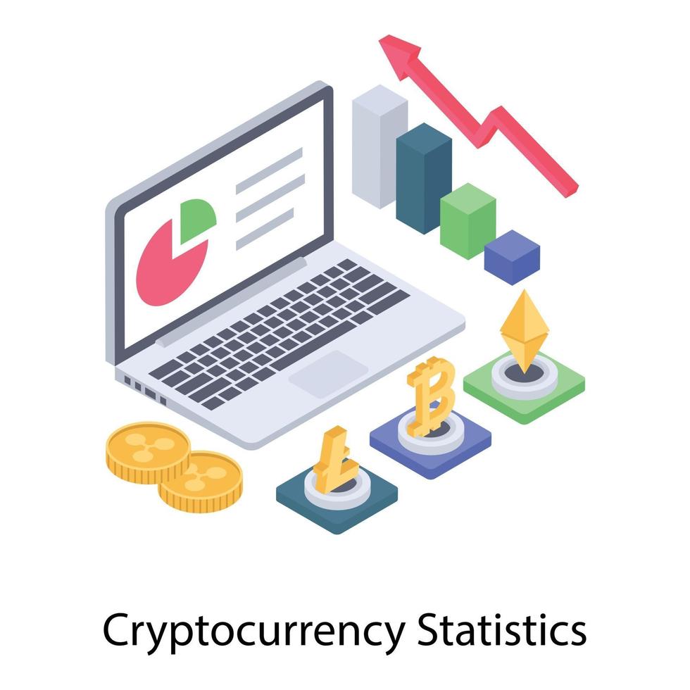 estatísticas e dados bitcoin vetor