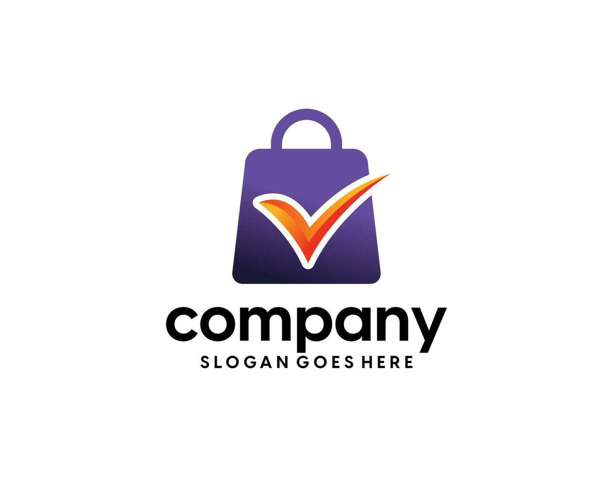 fazer compras logotipo com saco ícone para e comércio e loja logotipo vetor