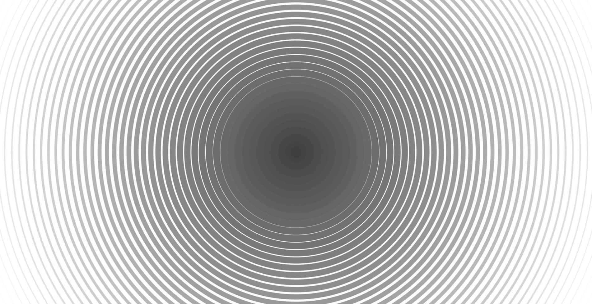 gráficos de onda sonora de fundo de linha de círculo vetor