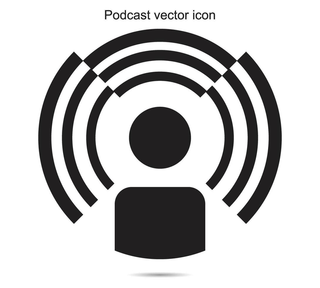 podcast vetor ícone, vetor ilustração.