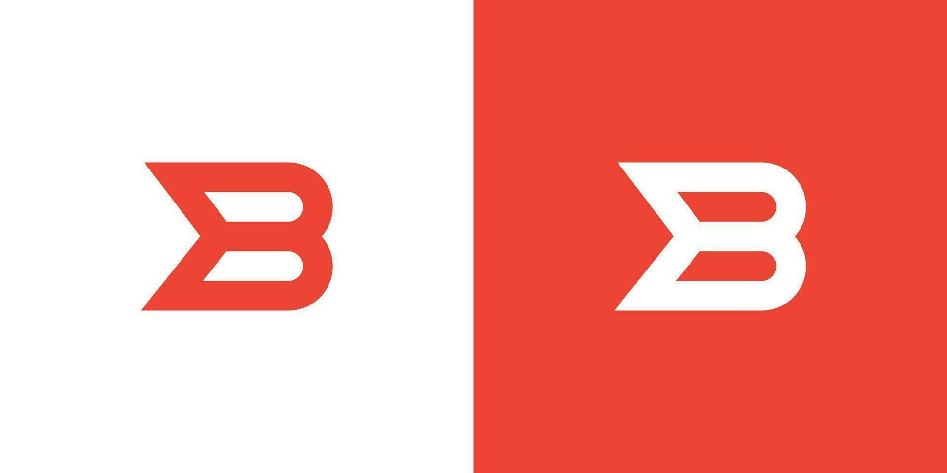 criativo e minimalista inicial carta b logotipo Projeto vetor modelo