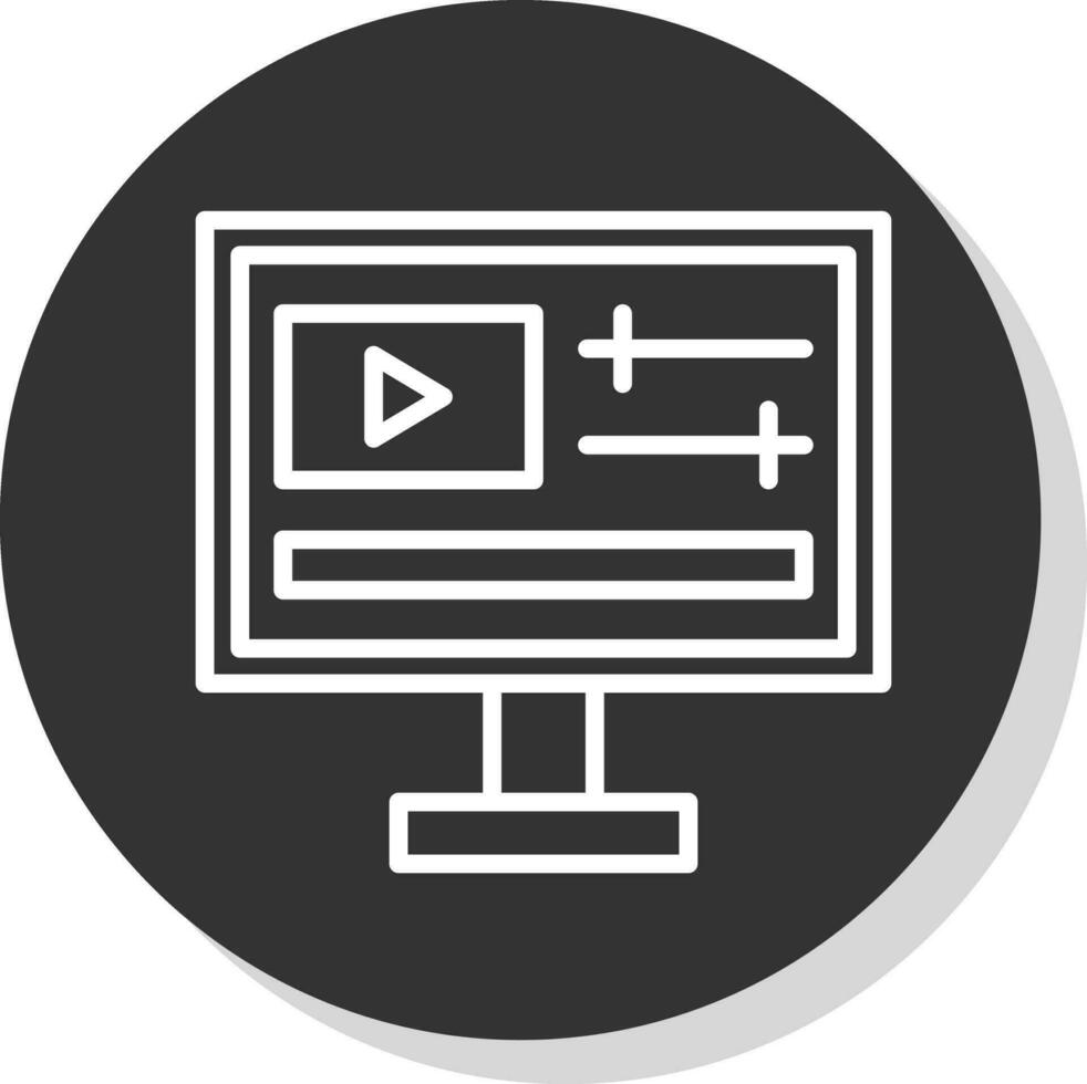 design de ícone vetorial de edição de vídeo vetor