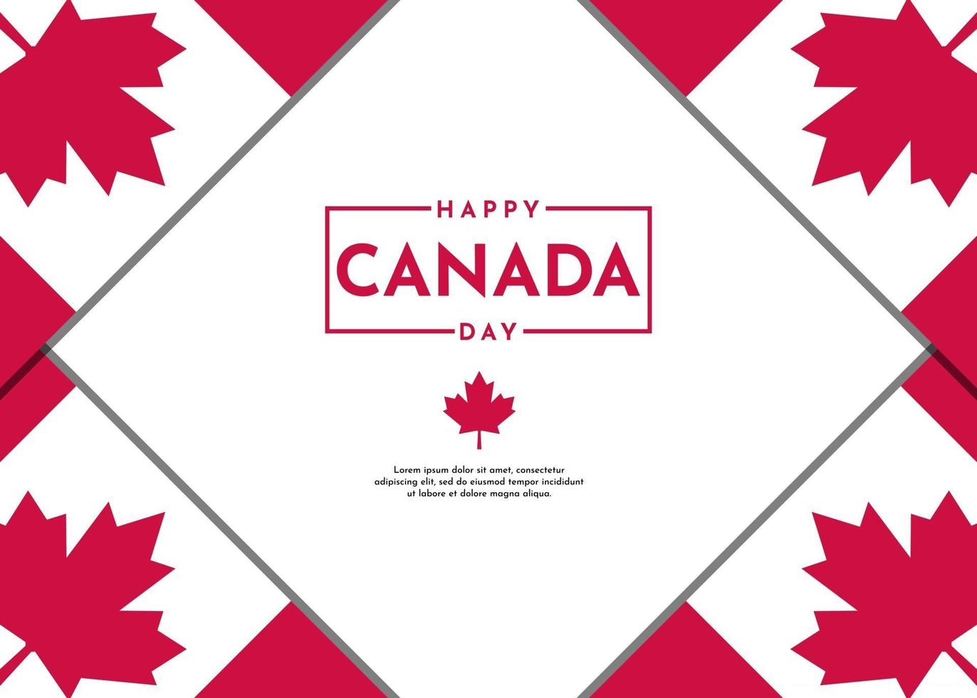 fundo de celebração do dia do Canadá com design de folha de bordo vetor