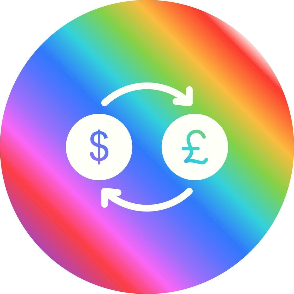ícone de vetor de dólar para libra
