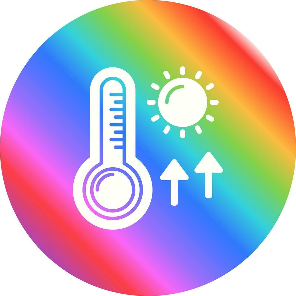 ícone de vetor de altas temperaturas