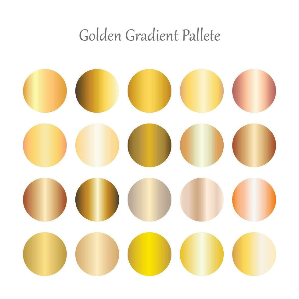 dourado cor gradiente paleta vetor