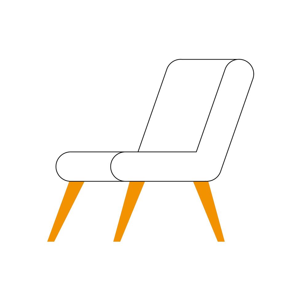 cadeira ícone isolado desenho vetorial vetor