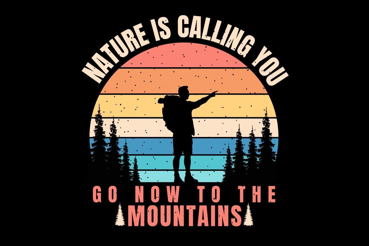t-shirt alpinismo pinho retro montanha estilo vetor