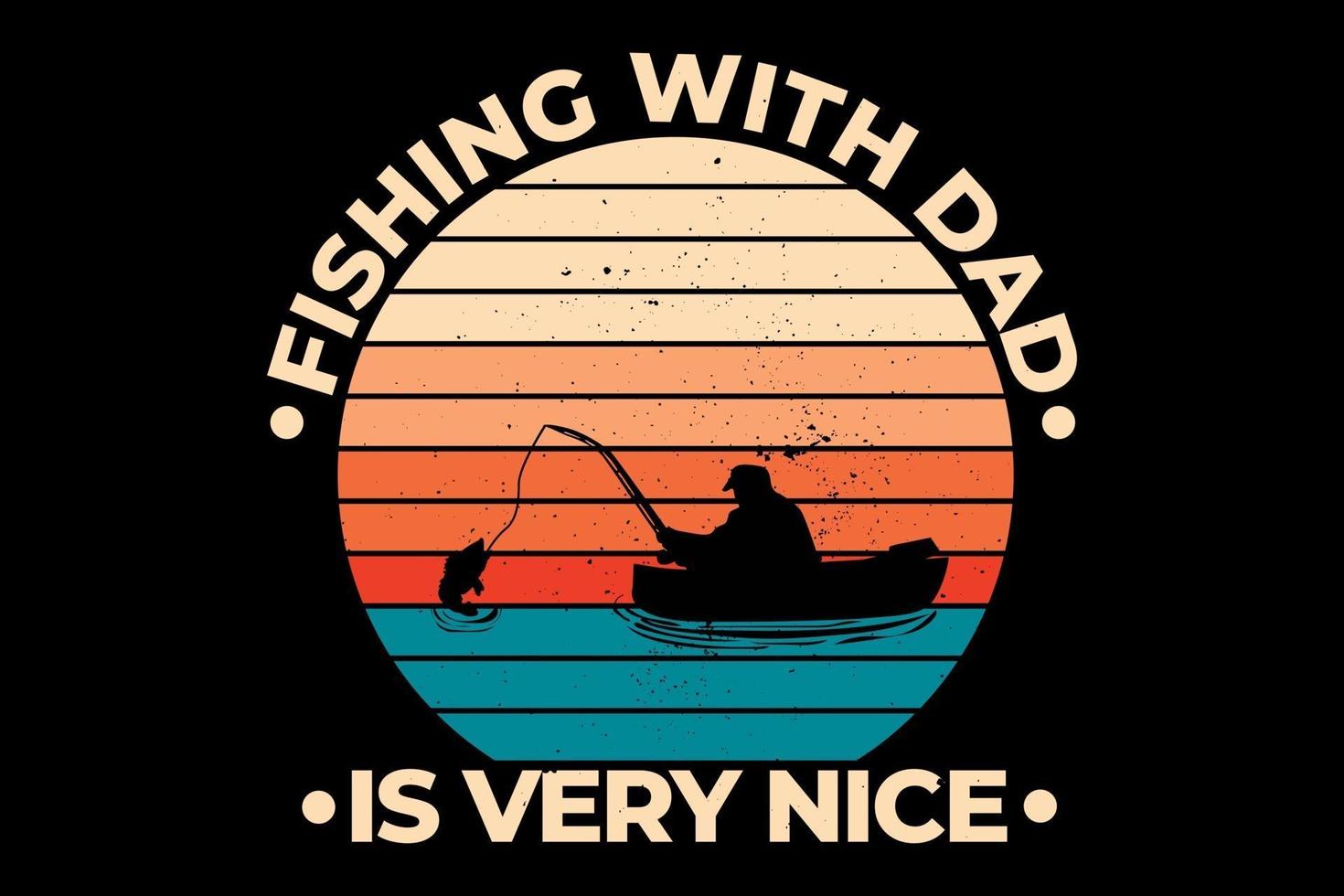 t-shirt de barco de pesca estilo retro vetor