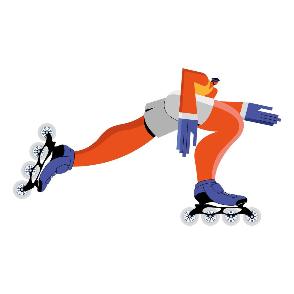 atleta praticando skate personagem vetor